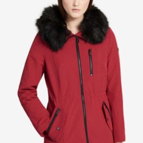Calvin Klein Faux-Fur-Lined Parka Small size - Picture 1 of 10